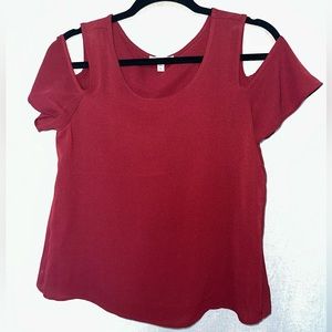 Peek a boo shoulder blouse!